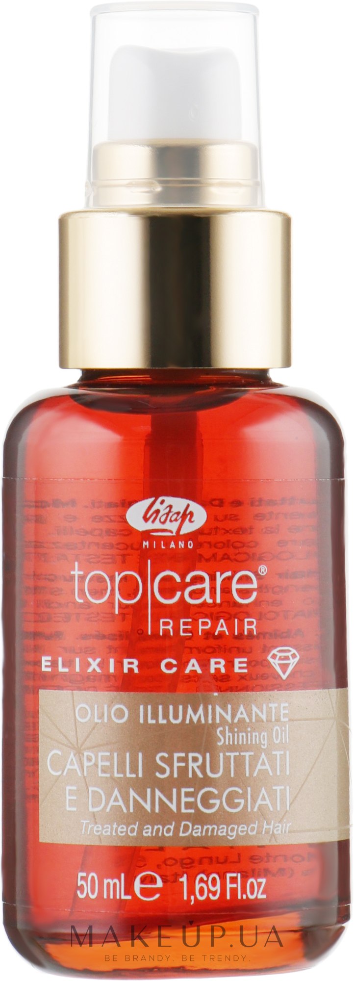 Масло для блеска волос - Lisap Top Care Repair Elixir Care Shining Oil — фото 50ml