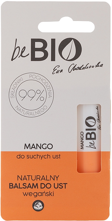 Защитный бальзам для губ "Манго" - BeBio Natural Lip Balm With Mango — фото N1