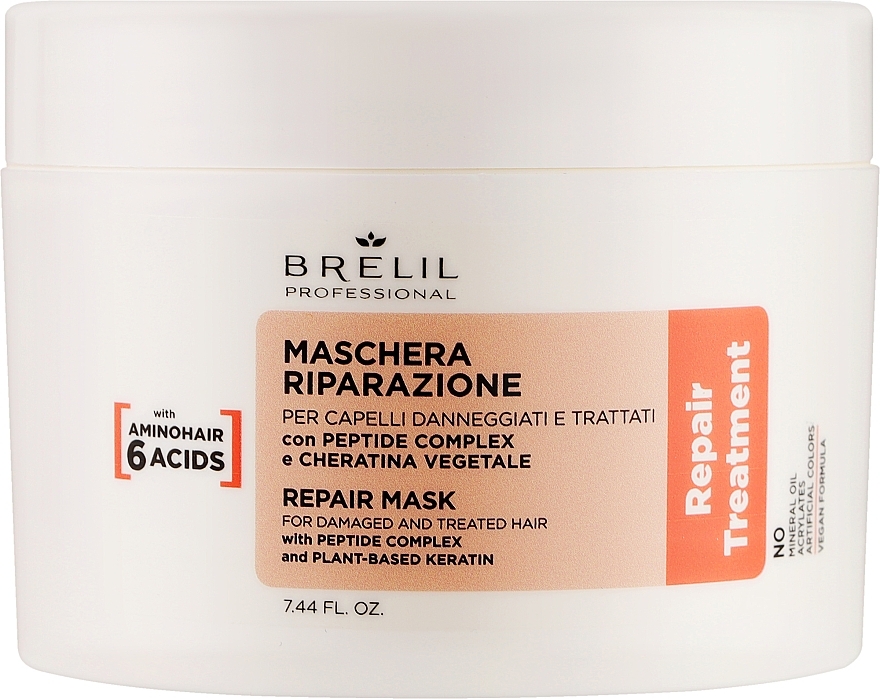 Восстанавливающая маска для волос - Brelil Repair Treatment Repair Mask — фото N1