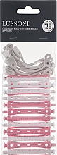 Парфумерія, косметика Бігуді для волосся O7x70 мм, рожеві - Lussoni Cold-Wave Rods With Rubber Band