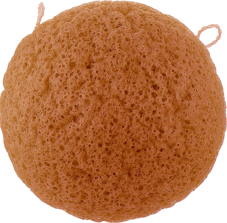 Мини-спонж конжаковый 55 х 25 мм, полусфера - Cosmo Shop Konjac Sponge Red Clay Craft Box — фото N1