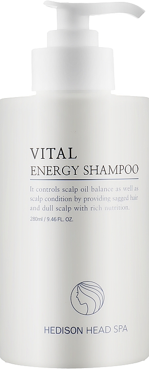 Профессиональный шампунь для нормализации pH-баланса кожи головы - Dr.Hedison Head Spa Vital Energy Shampoo — фото N1
