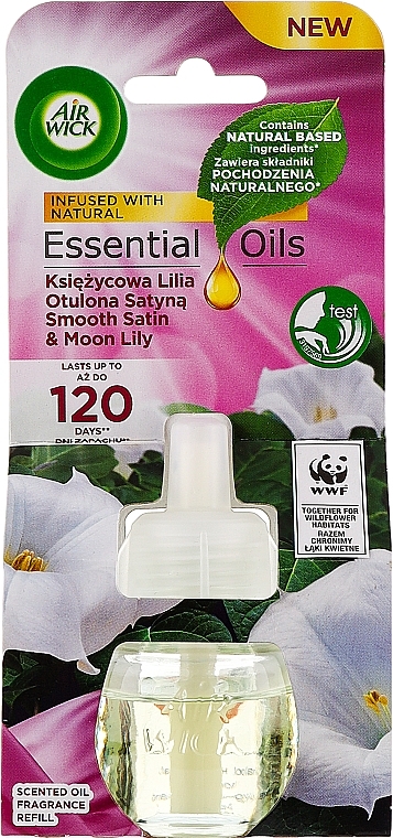 Сменный блок к освежителю воздуха "Атлас и лунная лилия" - Air Wick Essential Oils Electric Smooth Satin & Moon Lily 