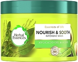 Парфумерія, косметика Маска для волосся "Живлення" - Herbal Essences Nourish & Sooth Avocado Oil & Aloe Intensive Hair Mask