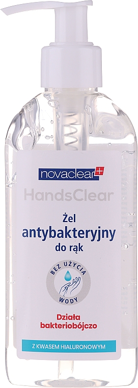 Антибактеріальний гель для рук, з гіалуроновою кислотою - Novaclear Hands Clear — фото N1