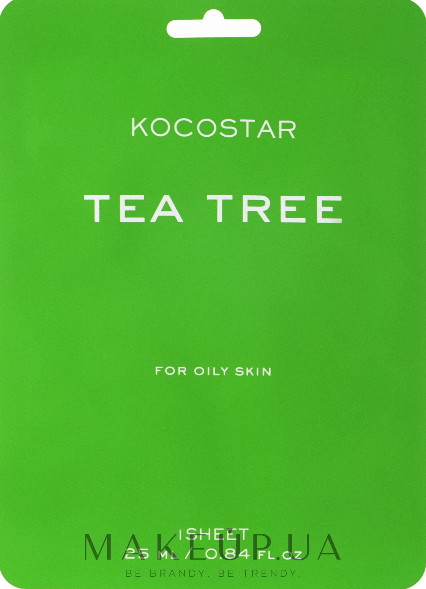 Маска для проблемної шкіри проти висипів, з чайним деревом - Kocostar Tea Tree Mask — фото 25ml