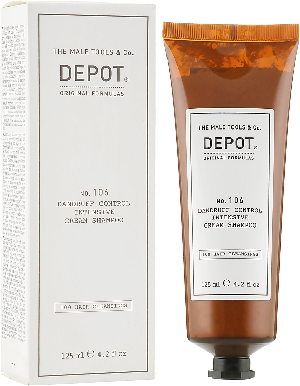 Інтенсивний шампунь проти лупи - Depot 106 Dandruff Control Intensive Cream Shampoo * — фото N1
