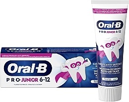 Зубная паста для детей, 6-12 лет - Oral-B Pro Junior 6-12 Early Cavity Defence Fluoride Toothpaste — фото N1