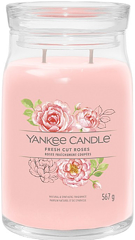Ароматическая свеча в банке "Fresh Cut Roses", 2 фитиля - Yankee Candle Singnature  — фото N2