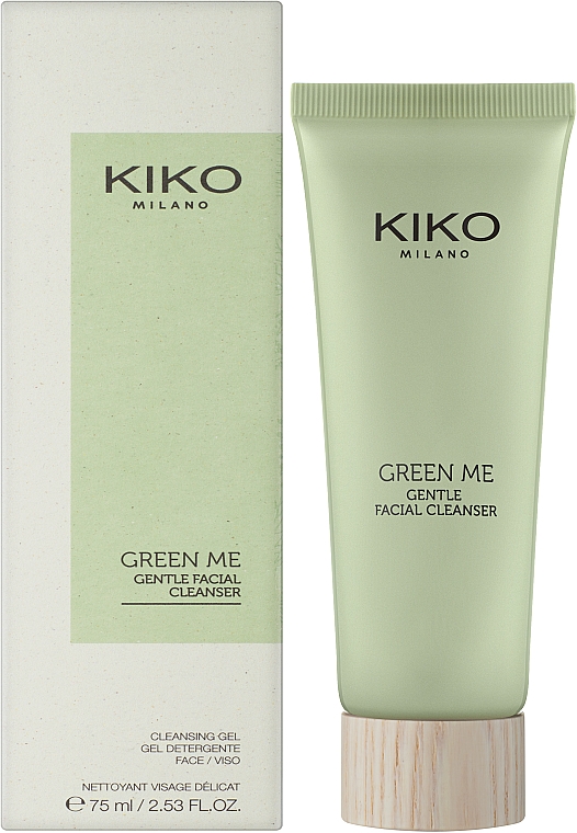 Ніжний очищувальний гель для обличчя - Kiko Milano Green Me Gentle Facial Cleanser — фото N2