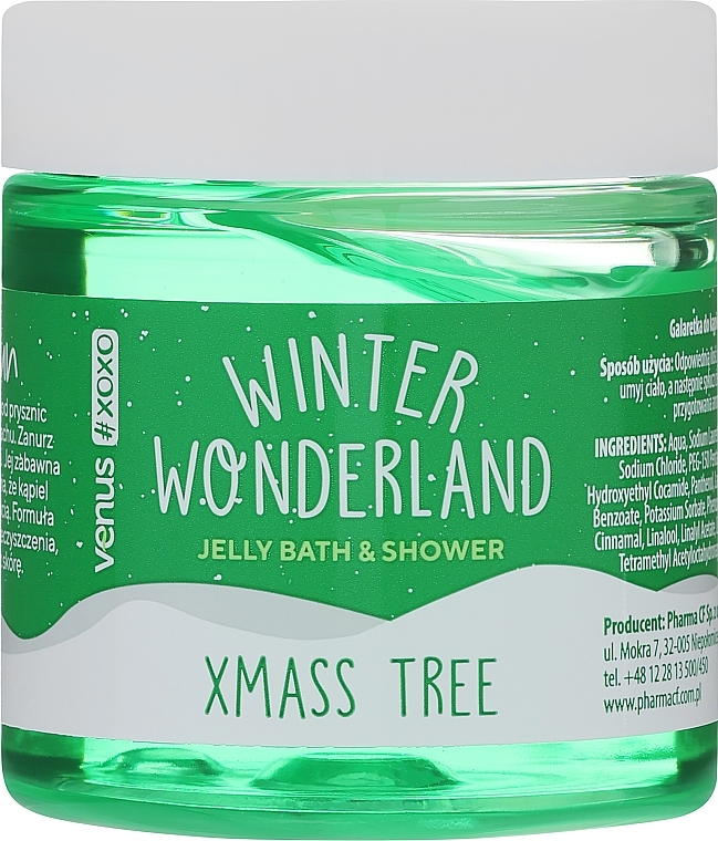 Желе для ванны и душа - Venus Xoxo Winter Wonderland Jelly Bath & Shower Xmas Tree — фото N1