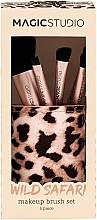 Духи, Парфюмерия, косметика Набор кистей для макияжа, 5 шт. - Magic Studio Wild Safari Savage Make Up Brush Set