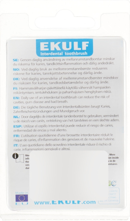 Щітки для міжзубних проміжків, циліндричні, 0.7 мм, жовті - Ekulf Ph Professional — фото N2