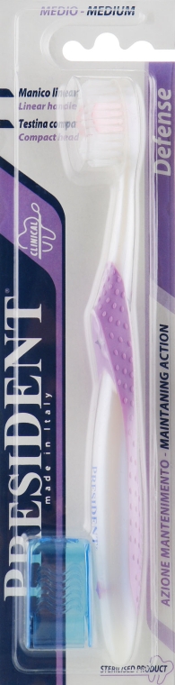 Зубная щетка "Defense", фиолетовая - PresiDENT — фото N1