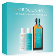 Духи, Парфюмерия, косметика Набор «Разглаживание» - Moroccanoil (oil/100ml + shm/70ml + cond/70ml) 