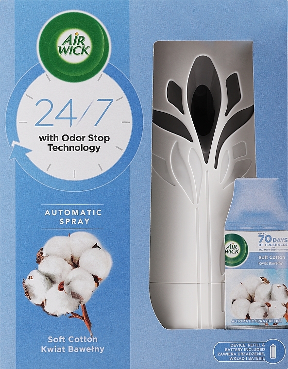 Автоматичний освіжувач повітря "Квітка бавовни" - Air Wick Freshmatic Life Scents — фото N1