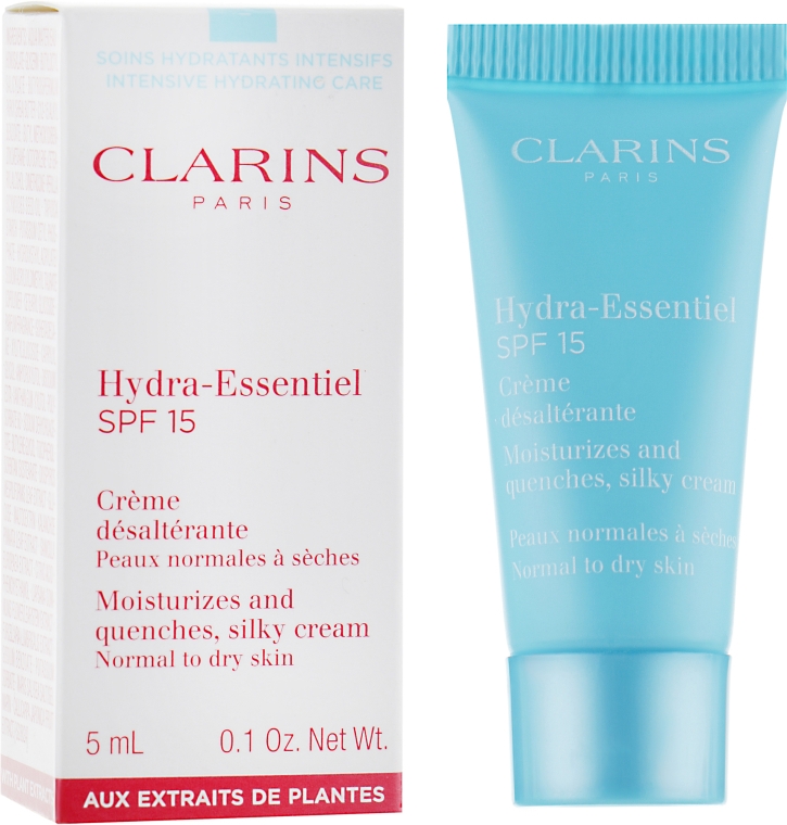 Зволожувальний крем для нормальної і схильної до сухості шкіри SPF 15 - Clarins Hydra-Essentiel Silky Cream SPF 15 (пробник)  — фото N1