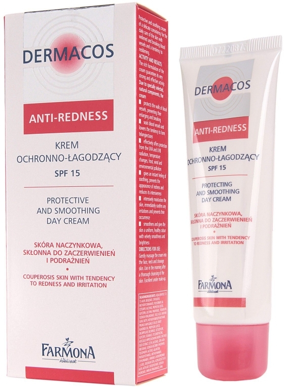 Защитный дневной крем с SPF 15 - Farmona Professional Dermacos Anti-Redness Protective And Smoothing Day Cream