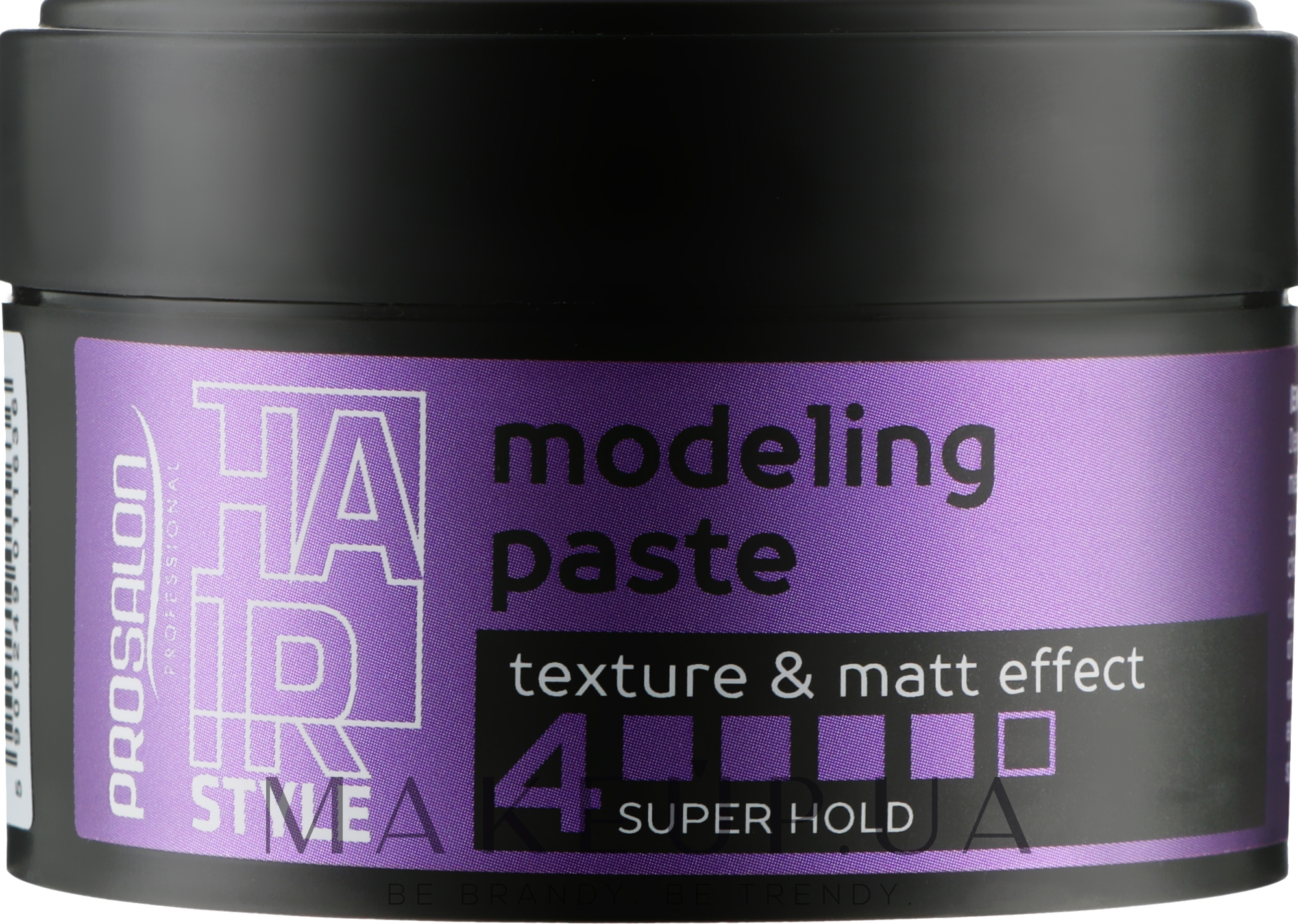 Моделювальна паста для волосся, рівень 4  - Prosalon Styling Hair Style Modeling Paste Texture & Matt Effect 4 Super Hold — фото 100ml