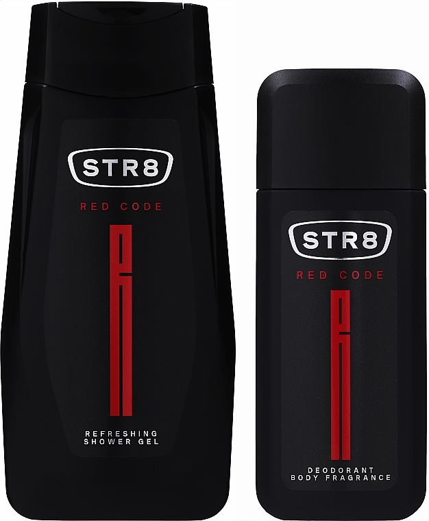 STR8 Red Code - Набор (sh/gel/250ml + deo/spray/75ml) — фото N2