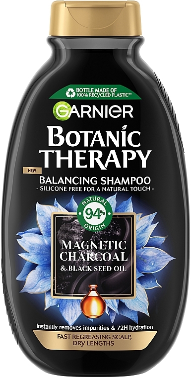 УЦЕНКА Балансирующий шампунь "Магнетический уголь" - Garnier Botanic Therapy Balancing Shampoo * — фото N1