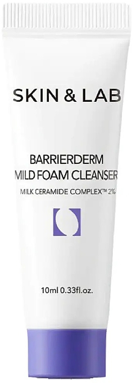 Мягкая барьерная пенка для умывания с керамидами - Skin&Lab Barrierderm Mild Foam Cleanser (мини) — фото N1