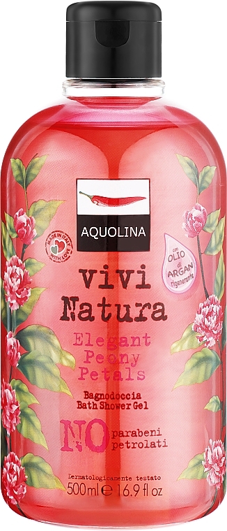 Гель для душу - Aquolina Vivi Natura Elegant Peony Petals Bath Shower Gel 