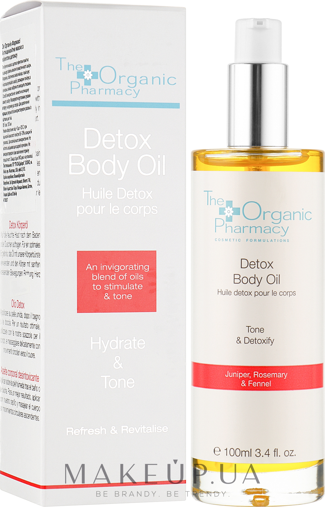 Антицеллюлитное масло для тела - The Organic Pharmacy Detox Cellulite Body Oil — фото 100ml