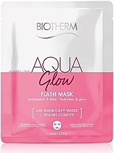 Парфумерія, косметика Зволожувальна тканинна маска для сяйва шкіри обличчя - Biotherm Aqua Glow Flash Mask