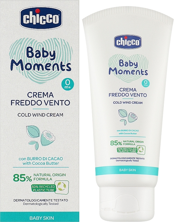 Крем від обвітрювання - Chicco Baby Moments Cold Wind Cream Cocoa Butter — фото N2