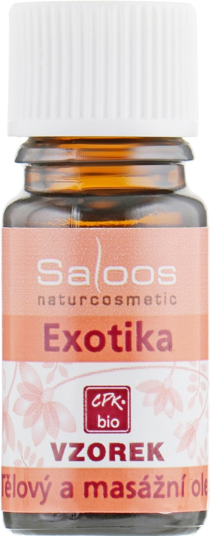 Массажное масло "Экзотик" - Saloos Bio Wellness Massage Oil (пробник) — фото N1