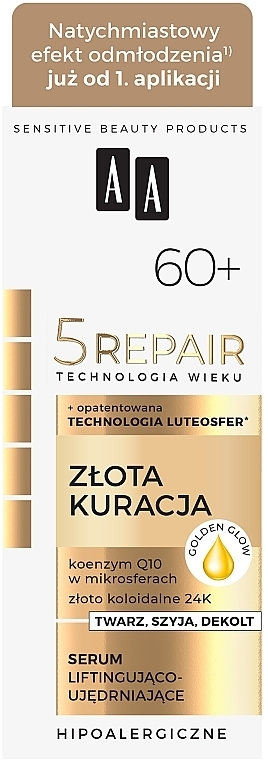 Ліфтинг-сироватка для обличчя - AA Cosmetics Technologia Wieku 5Repair 60+ Serum — фото N2