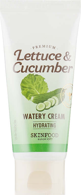Зволожувальний крем для обличчя з екстрактами листя салату та огірка - Skinfood Premium Lettuce & Cucumber Watery Cream — фото N1