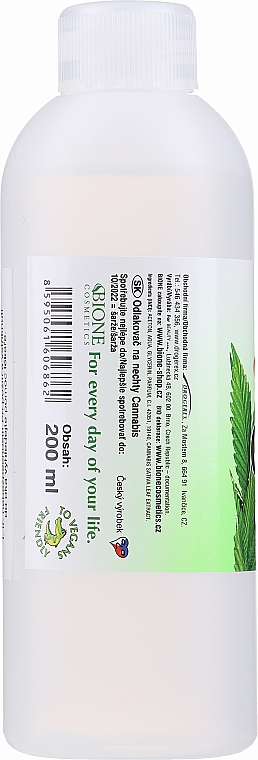 Жидкость для снятия лака - Bione Cosmetics Cannabis Nail Polish Remover — фото N2