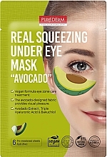 Парфумерія, косметика Патчі для зони навколо очей "Avocado" - Purederm Real Squeezing Under Eye Mask