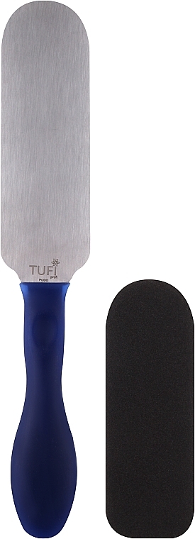 Металлическая пилка-основа для педикюра с силиконовой ручкой со сменными файлами 80/180 грит - Tufi Profi Premium Podo — фото N1