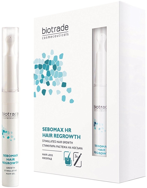 Стимулирующий гель для лечения и профилактики выпадения волос - Biotrade Sebomax Hair Regrowth Stimulating Hair Gel — фото N2