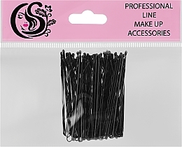 Духи, Парфюмерия, косметика Невидимки для волос волнистые с двумя шариками металлические, SH45, 60 мм, черные - Cosmo Shop