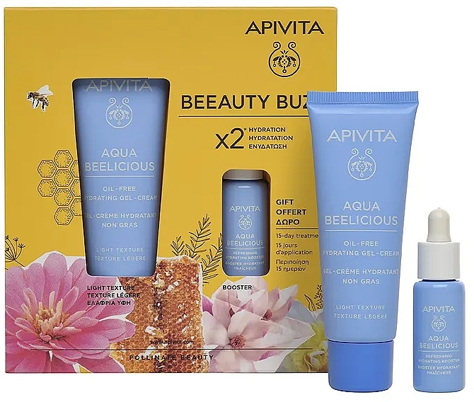 Набор - Apivita Aqua Beelicious Set (f/gel-cr/40ml + f/boost/10ml) — фото N1