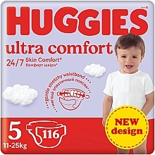 Подгузники на липучках Ultra Comfort 5 (11-25 кг) M-Pack, 116 шт - Huggies — фото N1