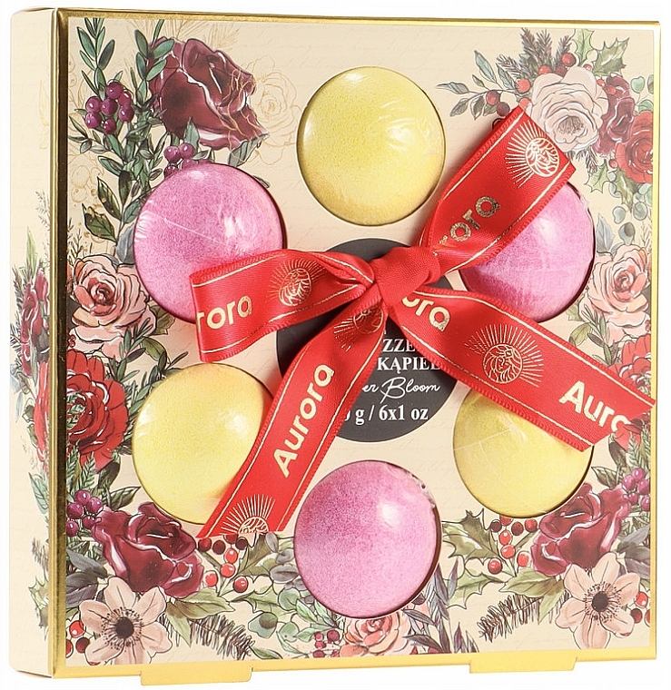 Набор - Aurora Flowers Gift Set (bath/bomb/30gx6) — фото N1