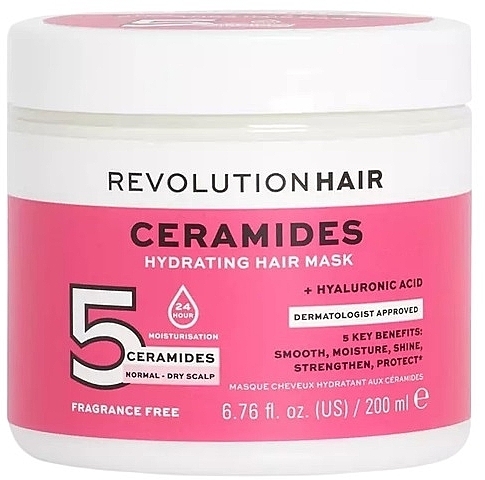 Маска для волос - Revolution Haircare 5 Ceramides + Hyaluronic Acid Hydrating Hair Mask — фото N1