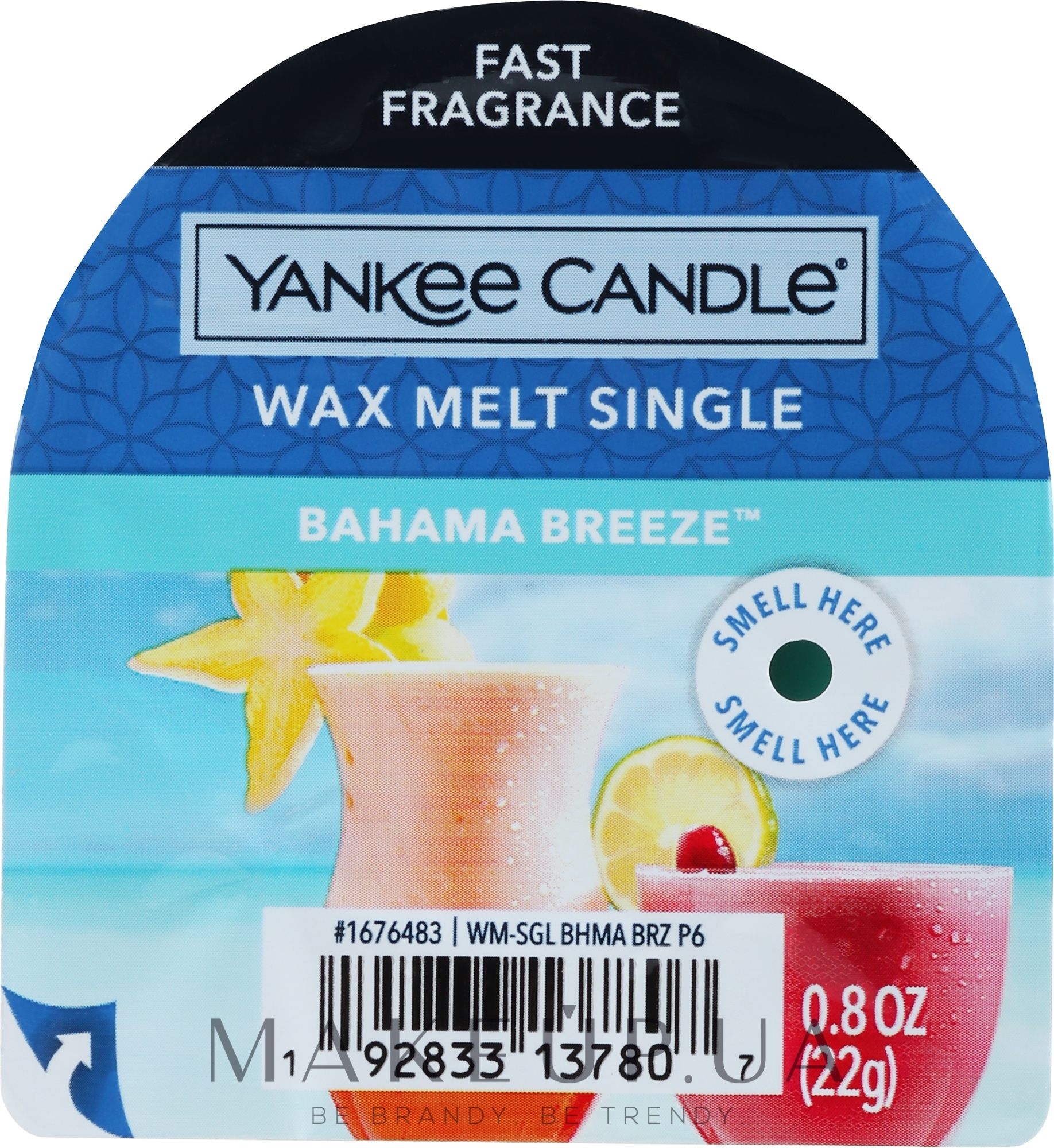 Ароматический воск - Yankee Candle Classic Wax Bahama Breeze  — фото 22g