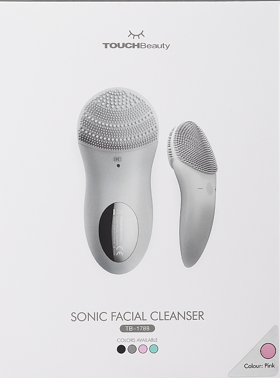 Силиконовая щетка для очищения кожи лица, розовая - TOUCHBeauty Sonic Facial Cleanser — фото N2