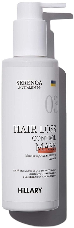 Набір "Комплекс проти випадання волосся" - Hillary Serenoa Vitamin РР Hair Loss Control (cond/250ml + shamp/250ml + h/mask/200m) — фото N6