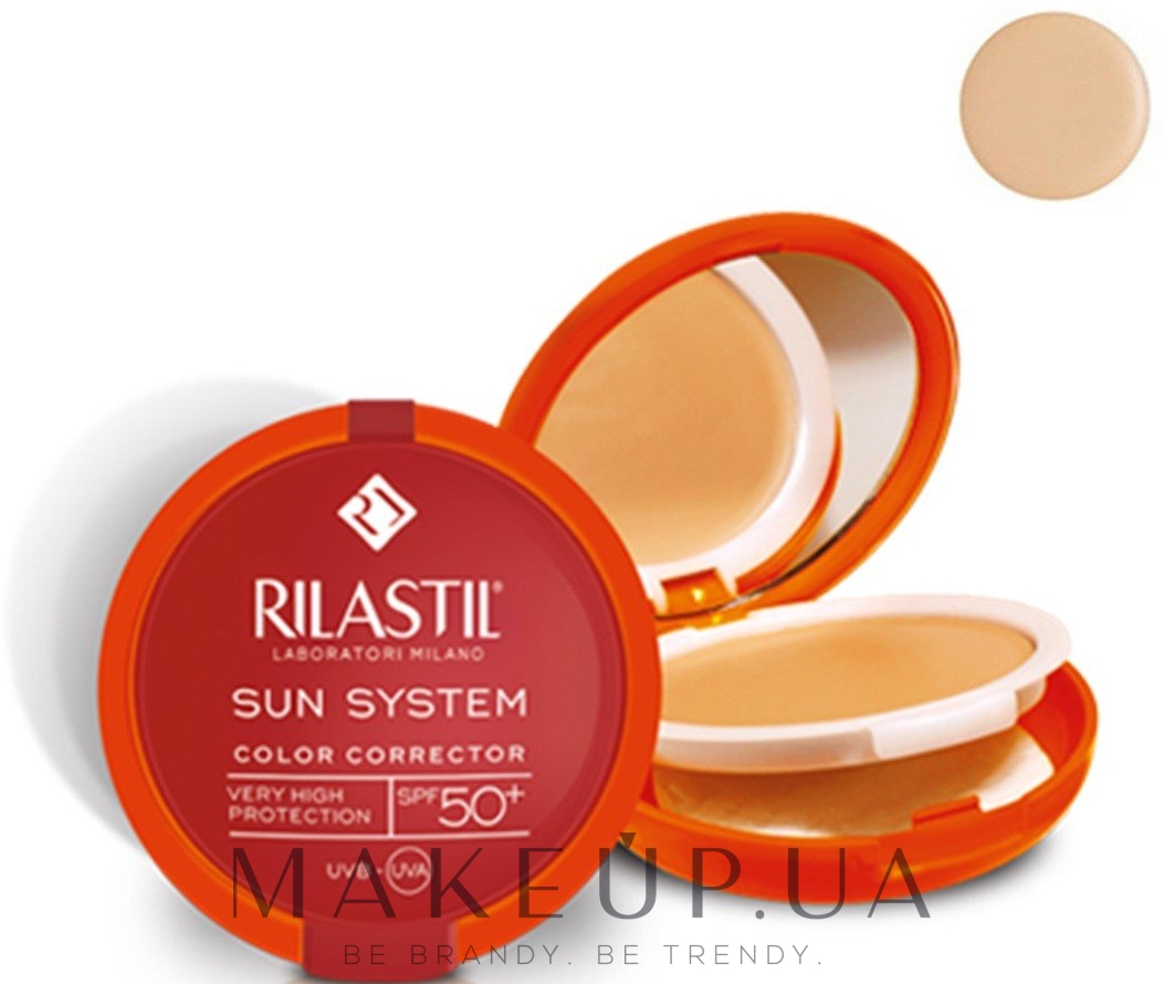 Компактний тональний крем - Rilastil Sun System Uniform Compact Cream SPF50+ — фото 01 - Beige