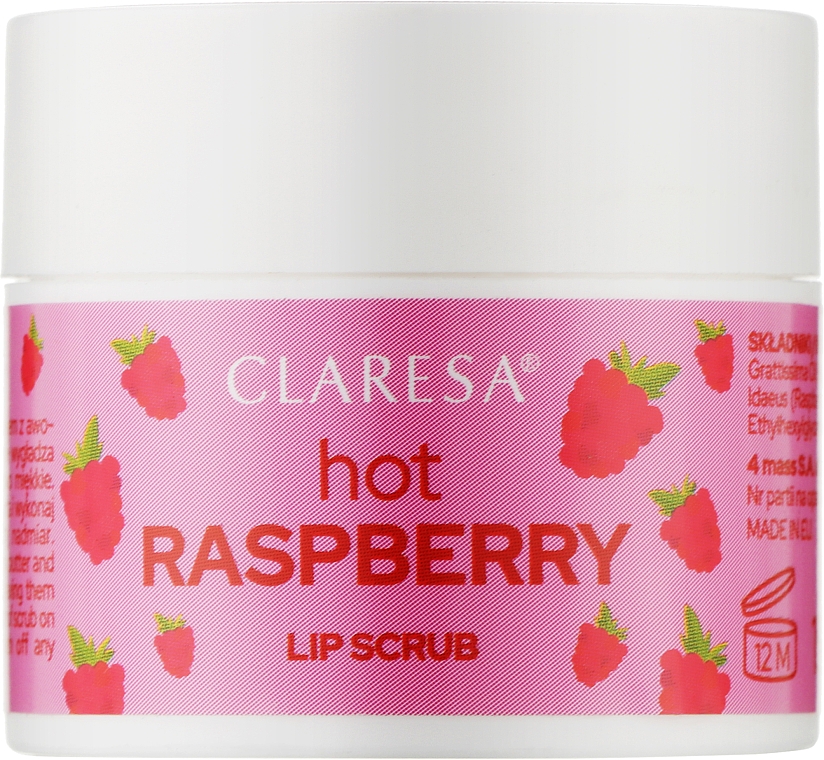 Скраб для губ "Гаряча малина" - Claresa Lip Scrub Hot Raspberry — фото N1