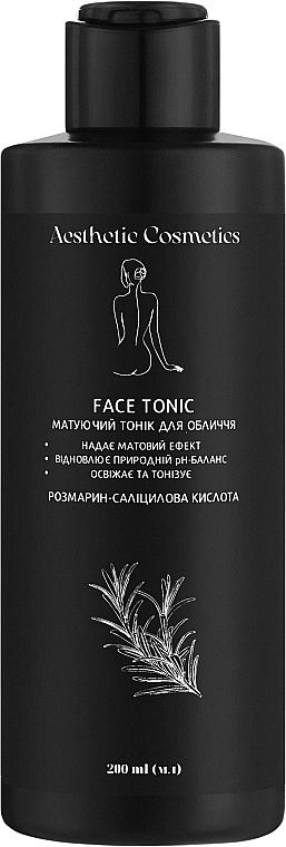 Матувальний тонік для обличчя - Aesthetic Cosmetics Face Tonic — фото N1