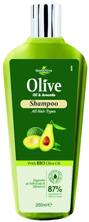Шампунь для всіх типів волосся з маслом авокадо - Madis HerbOlive Oil & Avocado Shampoo — фото N1