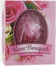 Гліцеринове мило ручної роботи Rose Bouquet, біло-рожеве - BioFresh Rose Blossom Glycerin Soap — фото N2
